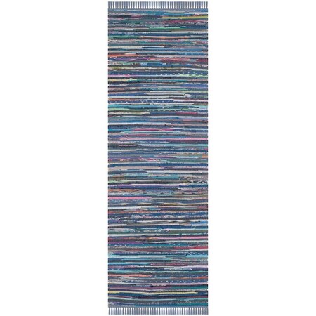 Safavieh Rag Runner Hand Woven Rug, Purple and Multi Color- 2 ft.-3 in. x 10 ft. RAR121D-210
